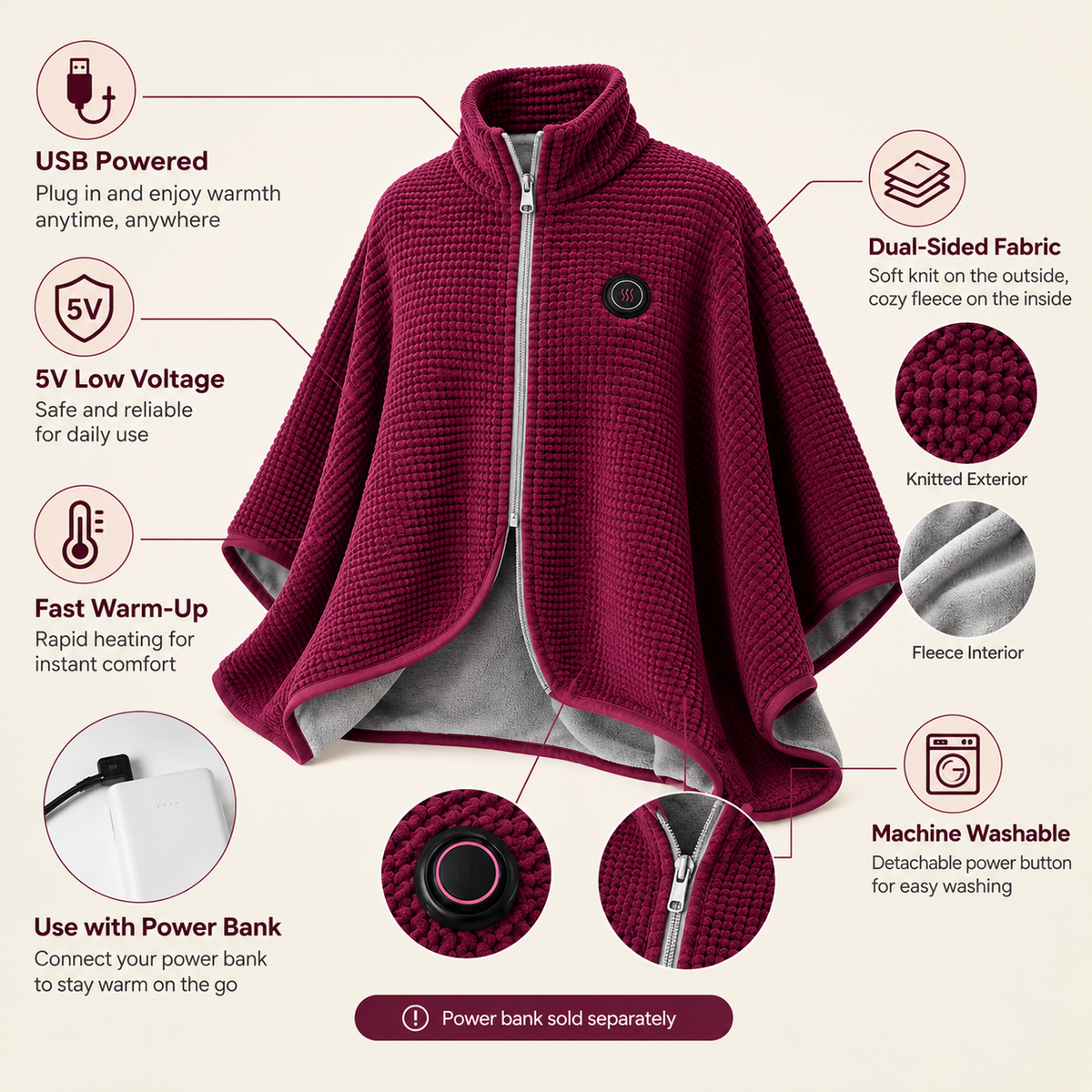 HeatHug™ Heated Shawl